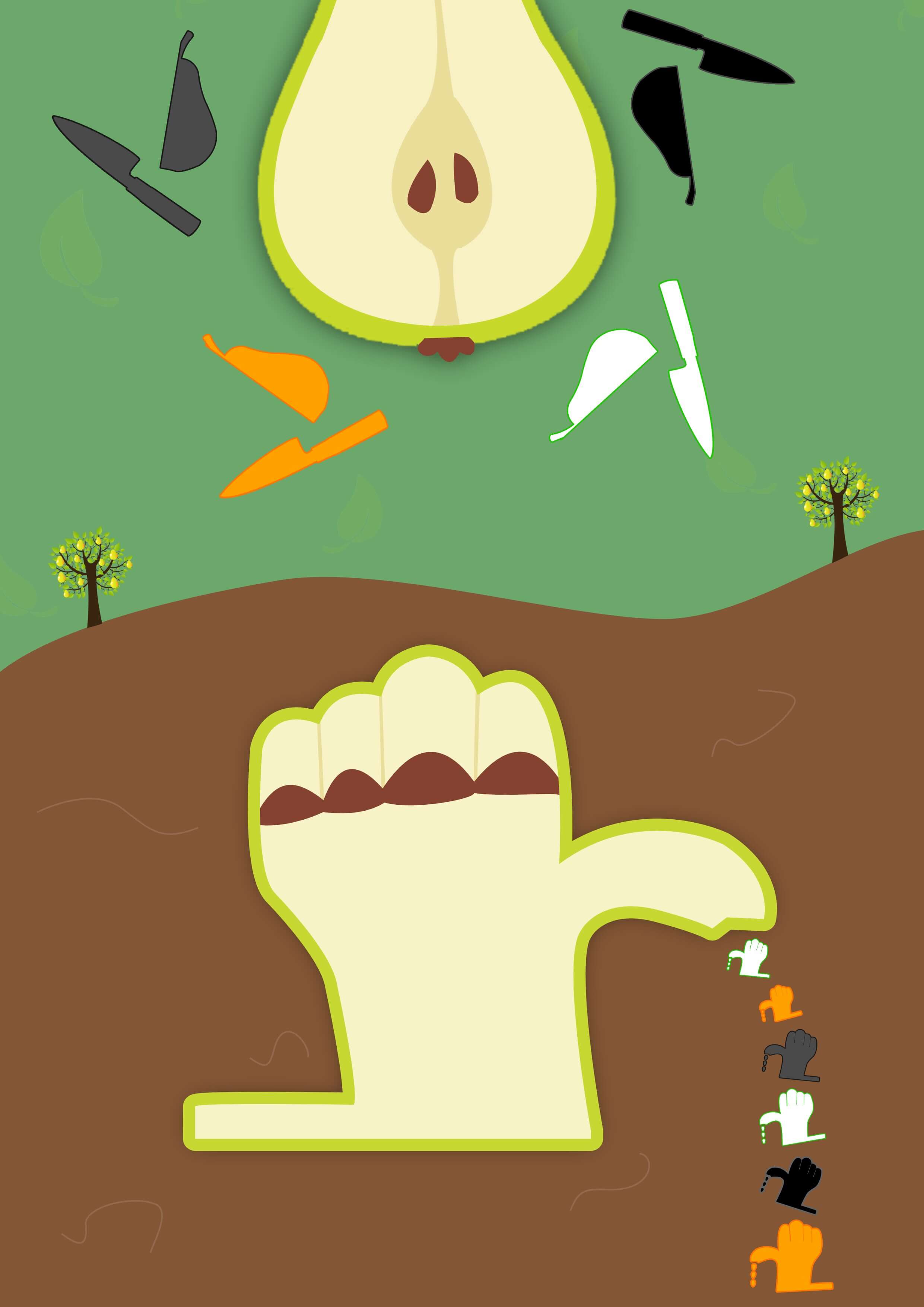 projet avec des pictogrammes d'expressions mis en scène sur un fond